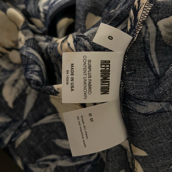 Reformation Umbria Midi Dress Tropical Wrap Bottom Cut Out Plumeria Floral 0 - Picture 6 of 10